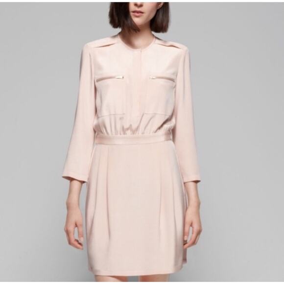 NWT Theory Brunella Charmeuse Blush Pink Dress Sz 00 - Picture 1 of 7